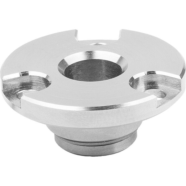 Clamping Plate For Quarter-Turn Clamp Loc, Form:B Countersunk, D=8, Steel Nickel-Plated